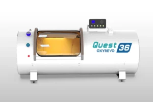 The OXYREVO Quest36 is a durable hyperbaric oxygen chamber designed for professional and personal use.